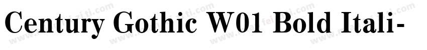 Century Gothic W01 Bold Itali字体转换